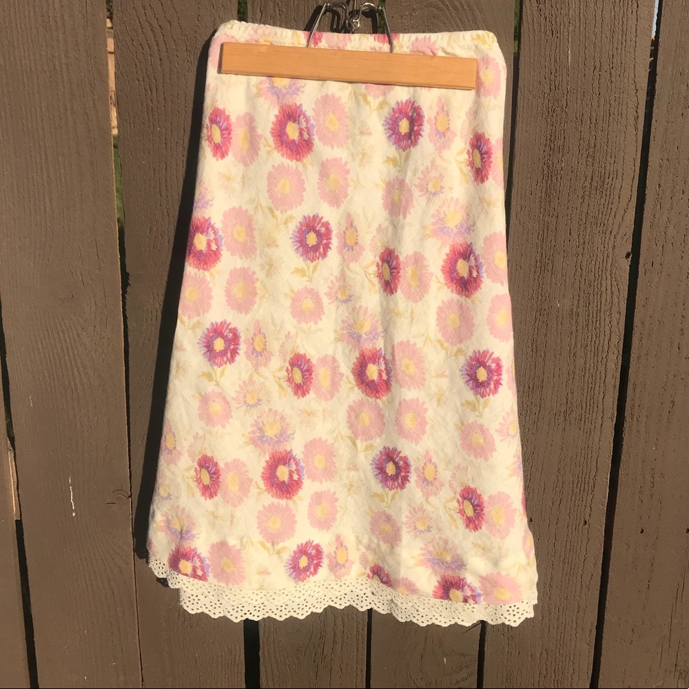 Beautiful L J Jill linen floral skirt
